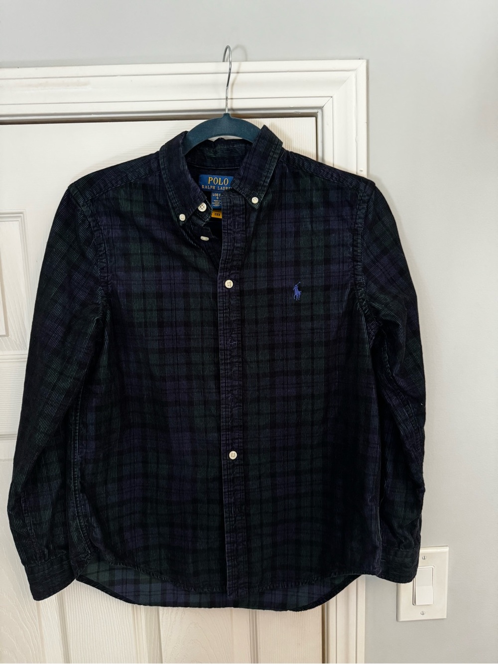 Polo by Ralph Lauren Forest Green Plaid Corduroy Shirt